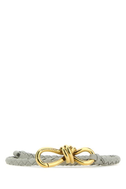 BOTTEGA VENETA | Light grey leather Andiamo belt