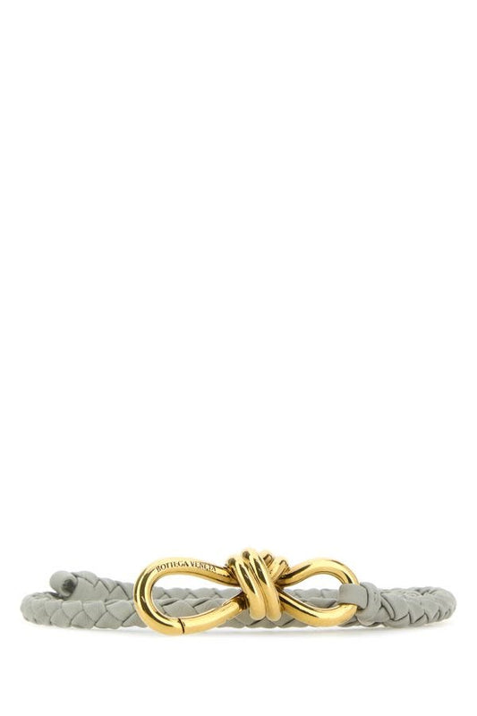 BOTTEGA VENETA | Light grey leather Andiamo belt