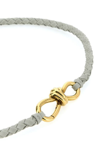 BOTTEGA VENETA | Light grey leather Andiamo belt
