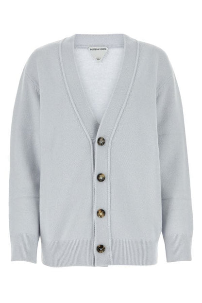 BOTTEGA VENETA | Powder blue stretch cashmere blend cardigan