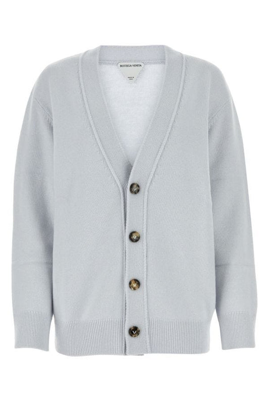 BOTTEGA VENETA | Powder blue stretch cashmere blend cardigan