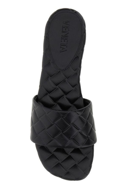BOTTEGA VENETA | Black leather Amy slippers
