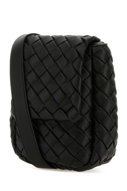 BOTTEGA VENETA | Black leather mini Vertical Cobble crossbody bag