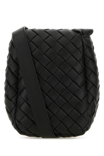 BOTTEGA VENETA | Black leather mini Vertical Cobble crossbody bag