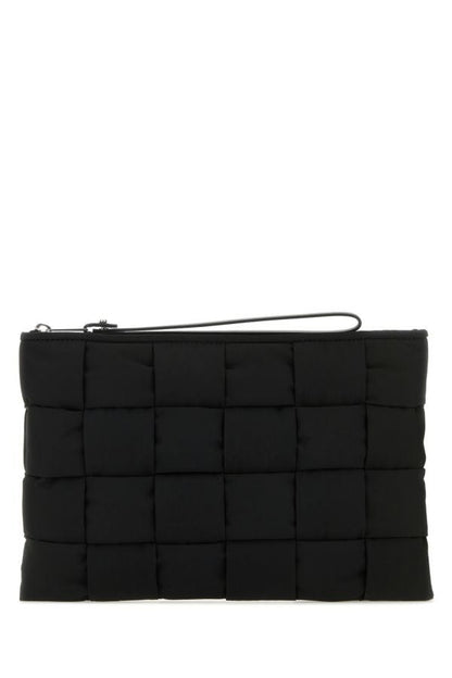 BOTTEGA VENETA | Black nylon Cassette clutch