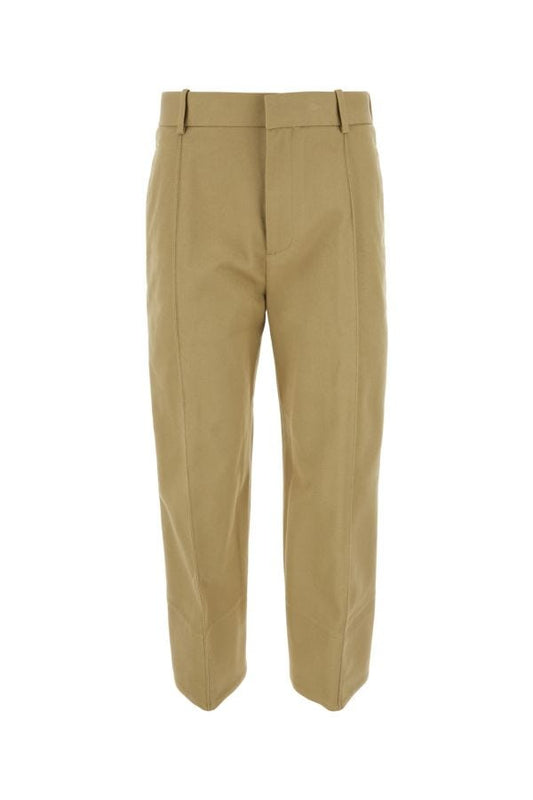 BOTTEGA VENETA | Beige cotton cropped cut pant