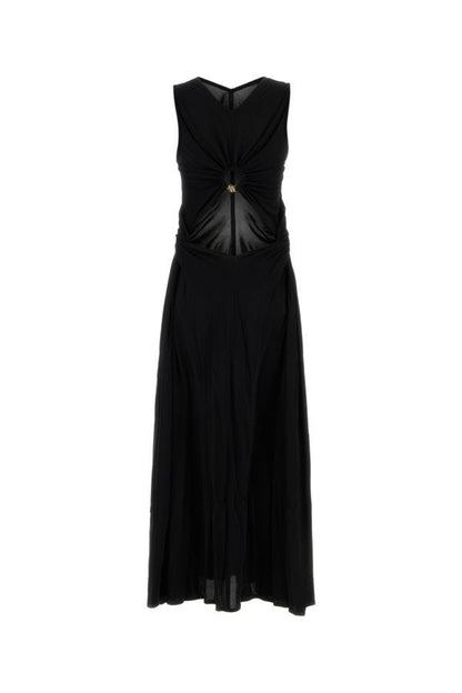 BOTTEGA VENETA | Black jersey long dress