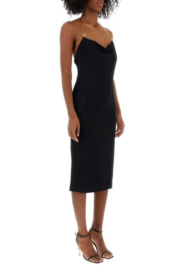 BOTTEGA VENETA | Black viscose blend dress