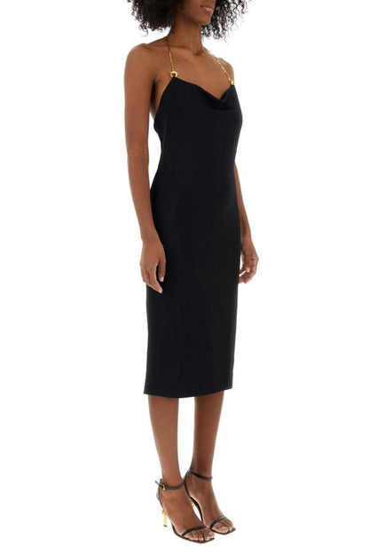 BOTTEGA VENETA | Black viscose blend dress