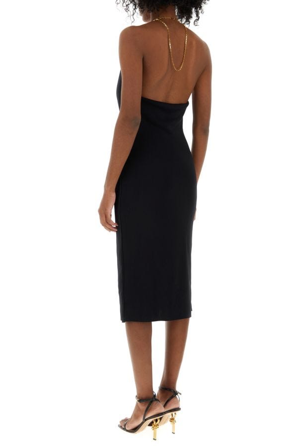 BOTTEGA VENETA | Black viscose blend dress