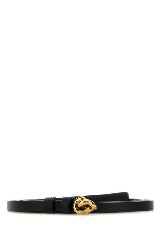 BOTTEGA VENETA | Black leather small Knot belt