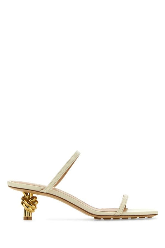 BOTTEGA VENETA | Ivory leather Knot mules
