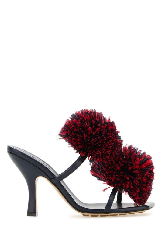 BOTTEGA VENETA | Navy blue leather Adam mules