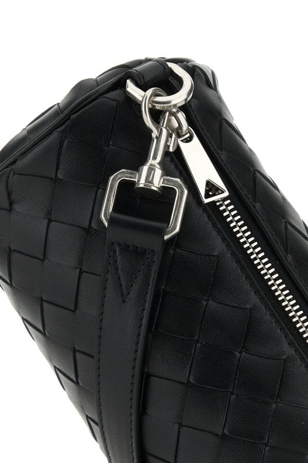 BOTTEGA VENETA | Black leather Barrel crossbody bag