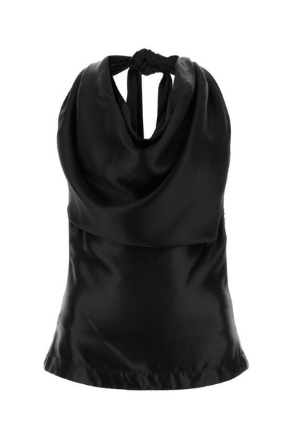 BOTTEGA VENETA | Black viscose blend top
