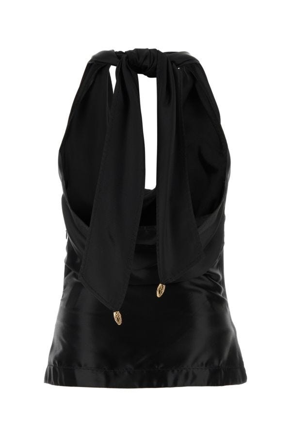 BOTTEGA VENETA | Black viscose blend top