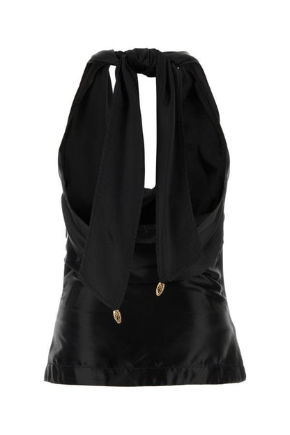 BOTTEGA VENETA | Black viscose blend top