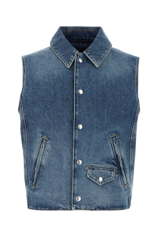 GIVENCHY | Denim sleeveless jacket