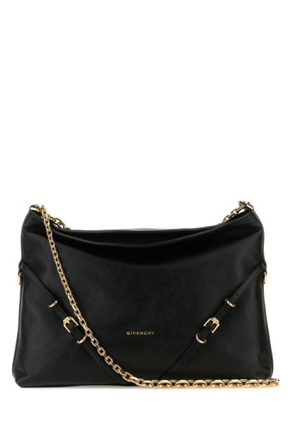 GIVENCHY | Black leather Voyou Chain shoulder bag
