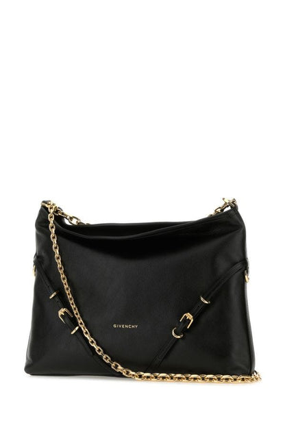 GIVENCHY | Black leather Voyou Chain shoulder bag