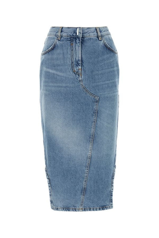 GIVENCHY | Denim midi skirt