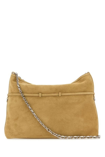 GIVENCHY | Beige suede Voyou Chain shoulder bag