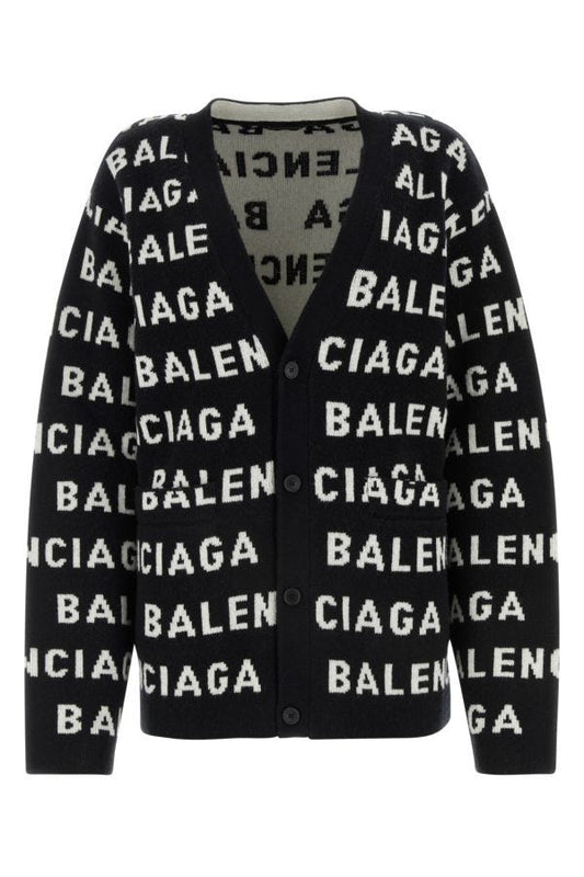 BALENCIAGA | Embroidered wool blend cardigan