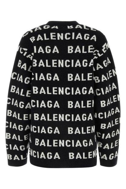 BALENCIAGA | Embroidered wool blend cardigan