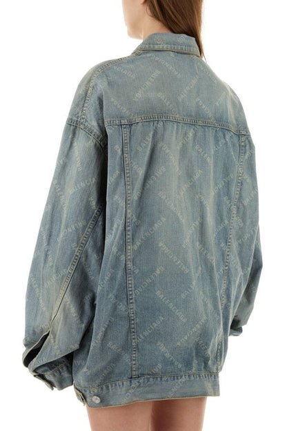 BALENCIAGA | Printed denim oversize jacket