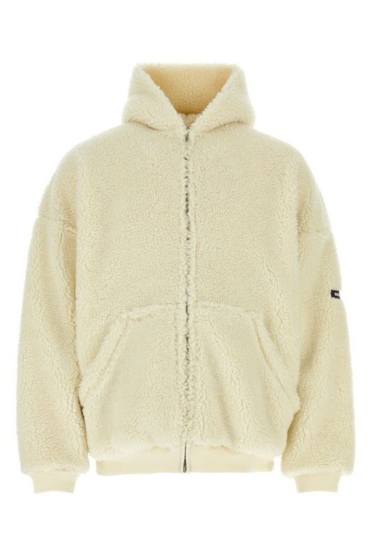 BALENCIAGA | Ivory teddy oversize sweatshirt