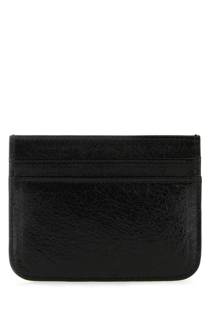 BALENCIAGA | Black leather Monaco card holder