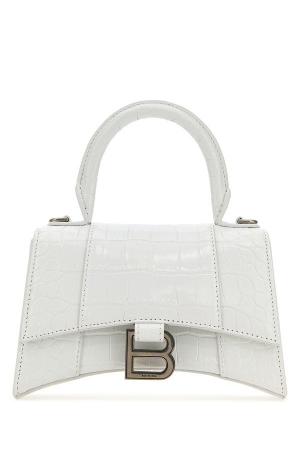 BALENCIAGA | White leather XS Hourglass handbag