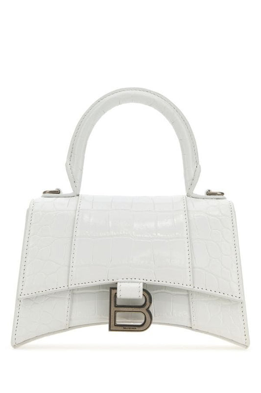 BALENCIAGA | White leather XS Hourglass handbag