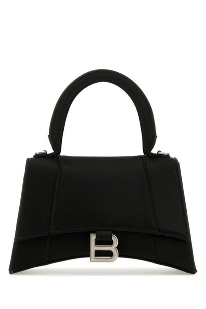 BALENCIAGA | Black satin small Hourglass handbag