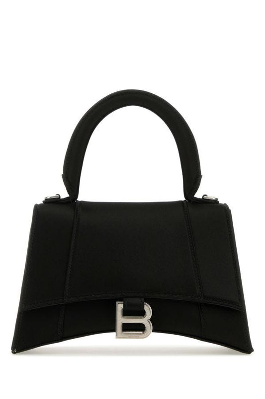 BALENCIAGA | Black satin small Hourglass handbag