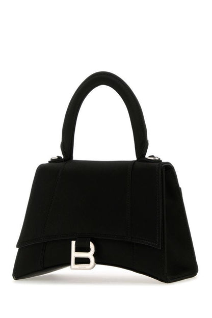 BALENCIAGA | Black satin small Hourglass handbag