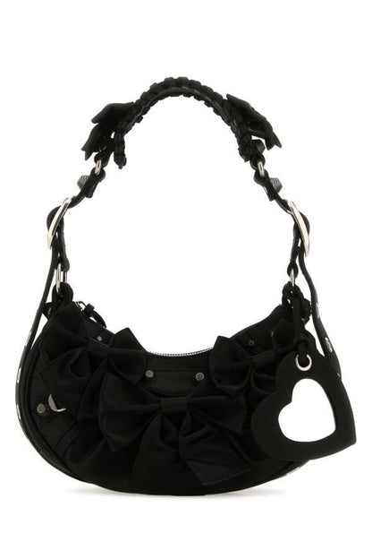 BALENCIAGA | Black satin Le Cagole XS shoulder bag