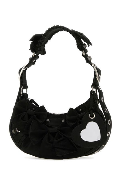 BALENCIAGA | Black satin Le Cagole XS shoulder bag