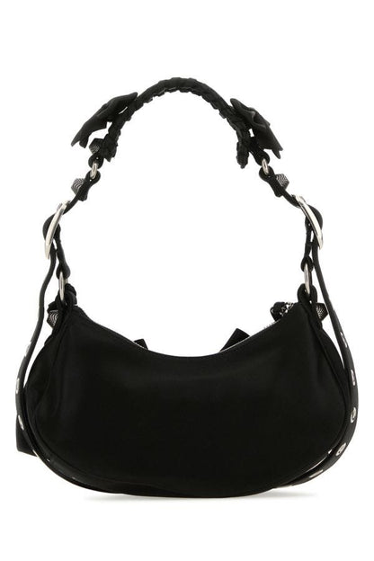 BALENCIAGA | Black satin Le Cagole XS shoulder bag