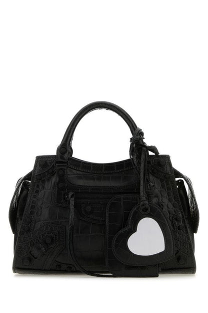 BALENCIAGA | Black nappa leather Neo Cagole XS handbag