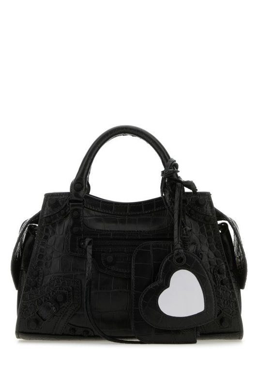 BALENCIAGA | Black nappa leather Neo Cagole XS handbag