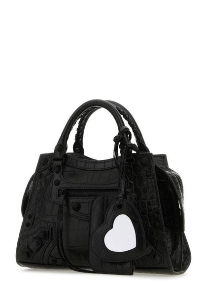 BALENCIAGA | Black nappa leather Neo Cagole XS handbag
