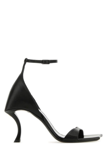 BALENCIAGA | Black leather Hourglass sandals