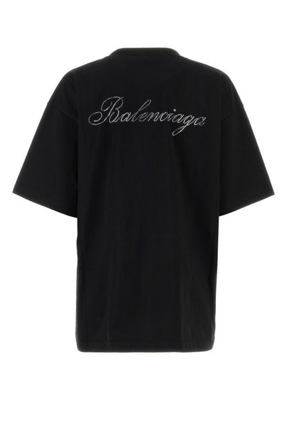BALENCIAGA | Black cotton oversize t-shirt