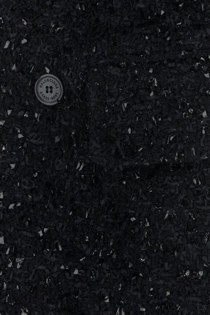 BALENCIAGA | Black bouclé oversize Hourglass blazer