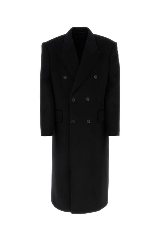 BALENCIAGA | Black wool oversize coat