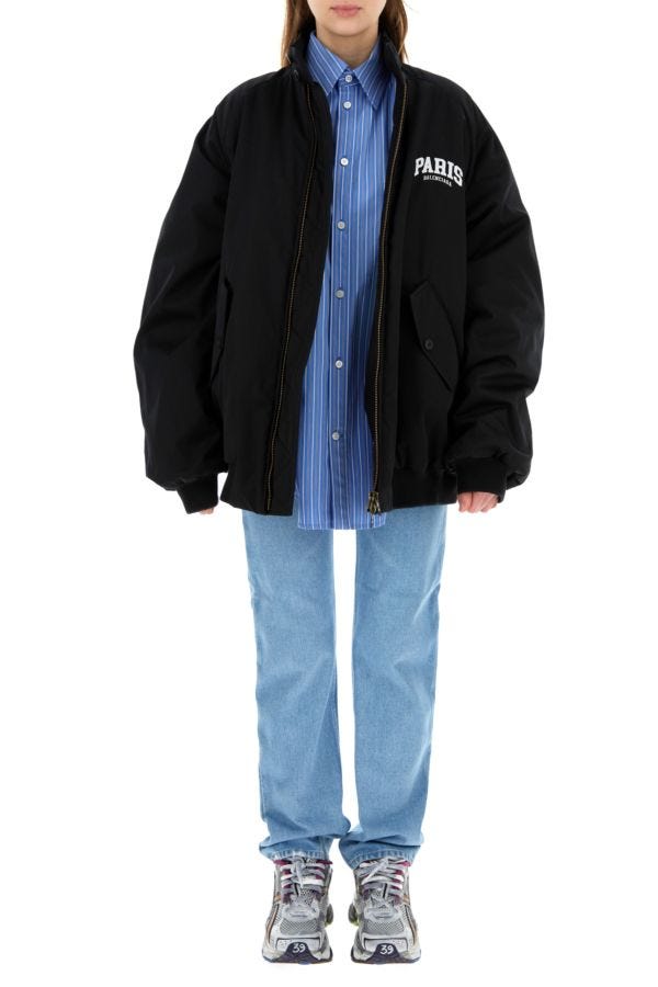 BALENCIAGA | Black cotton oversize jacket