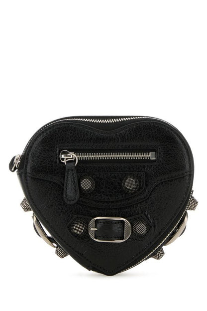 BALENCIAGA | Black leather Le Cagone Heart jewel case