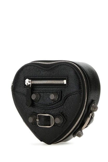 BALENCIAGA | Black leather Le Cagone Heart jewel case
