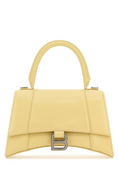 BALENCIAGA | Pastel yellow leather small Hourglass handbag